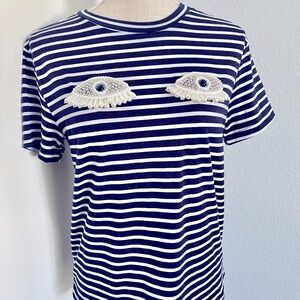 Womens Striped evil eye shirt